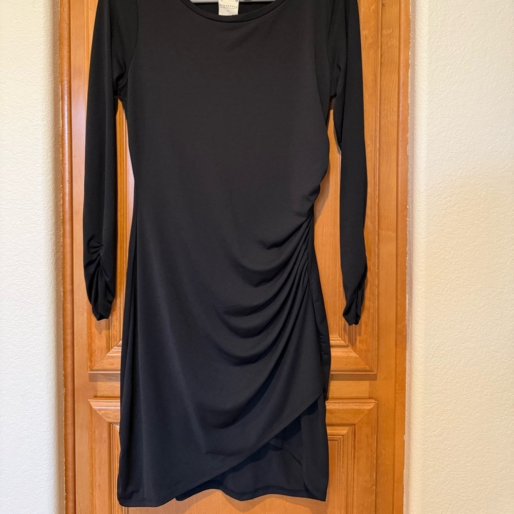 Blu Pepper Black Long Sleeve Dress - Picture 6 of 7